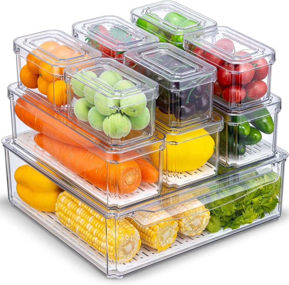 10 pack fridge organizer stackable refrigerator organizer bins with l.jpg