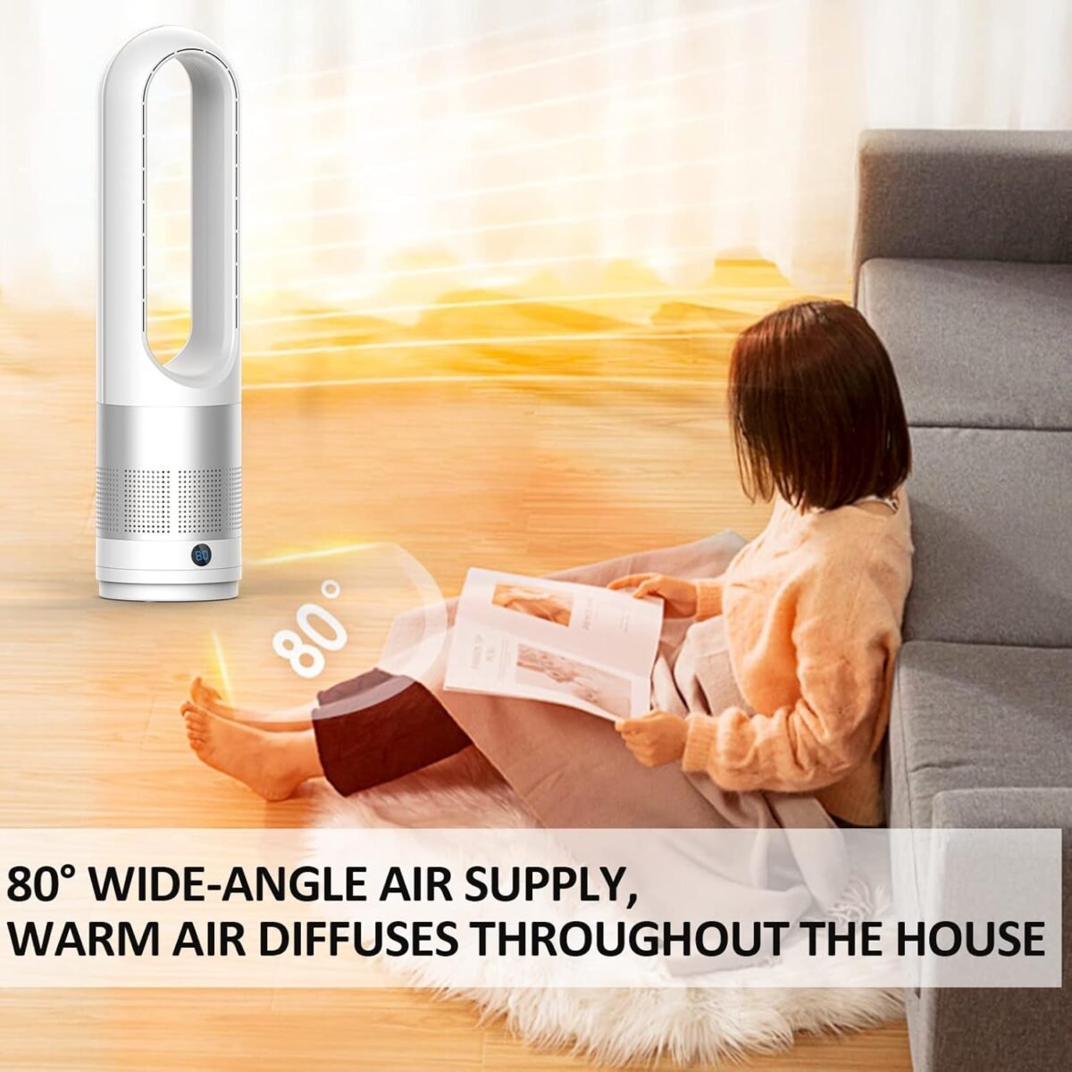 1746643699 bladeless tower fan 1400w space heater 40w cooler fan combo with re.jpg