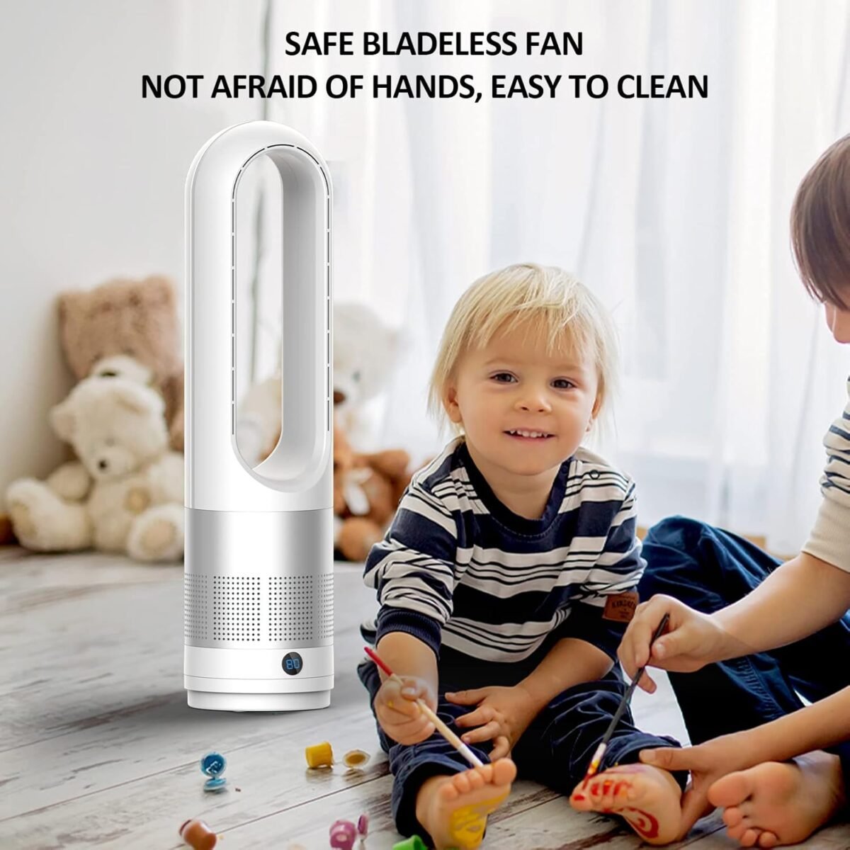 1746643704 bladeless tower fan 1400w space heater 40w cooler fan combo with re.jpg