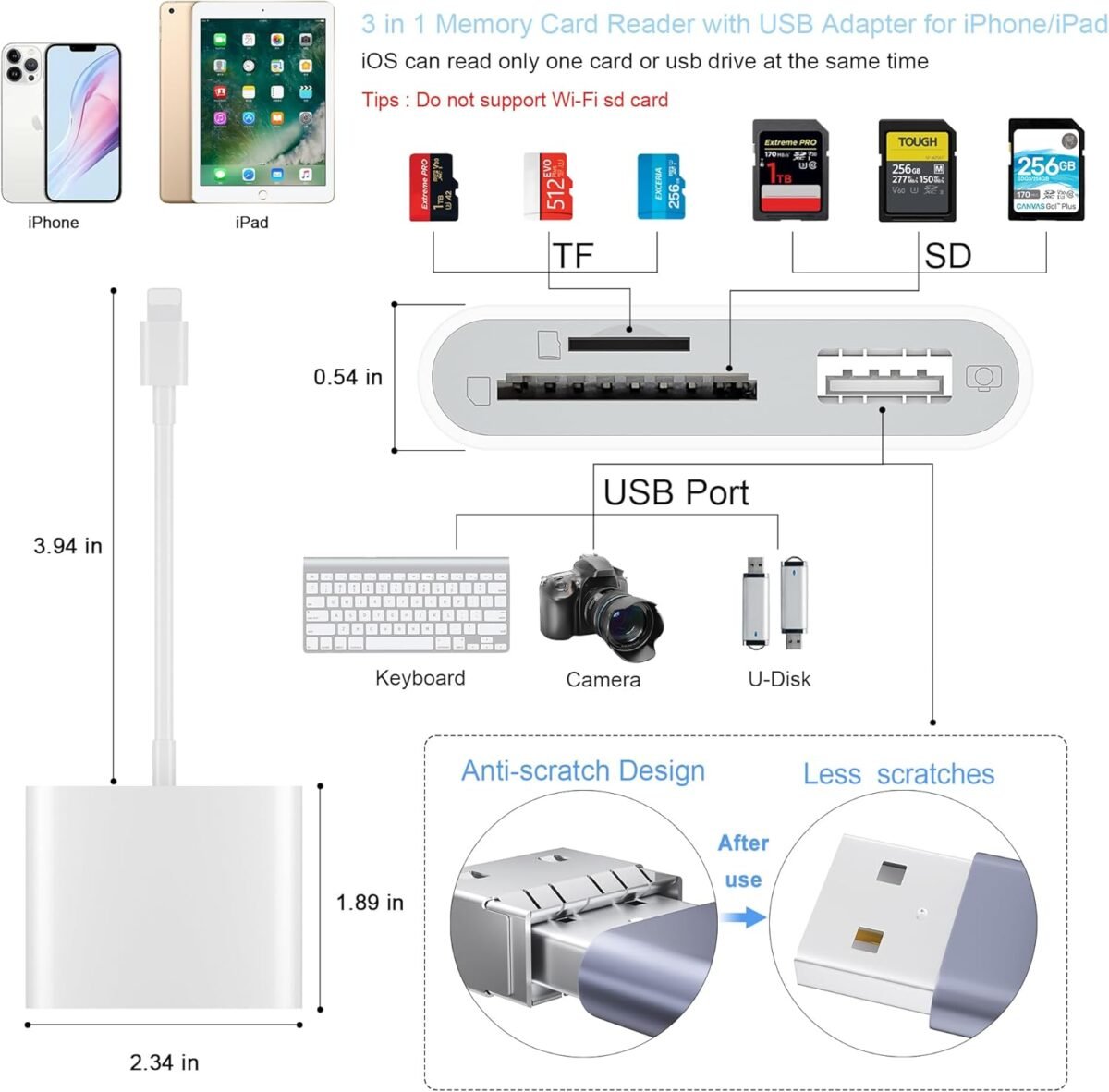 1746704868 sd card reader for iphone memory card reader with usb camera adapter.jpg
