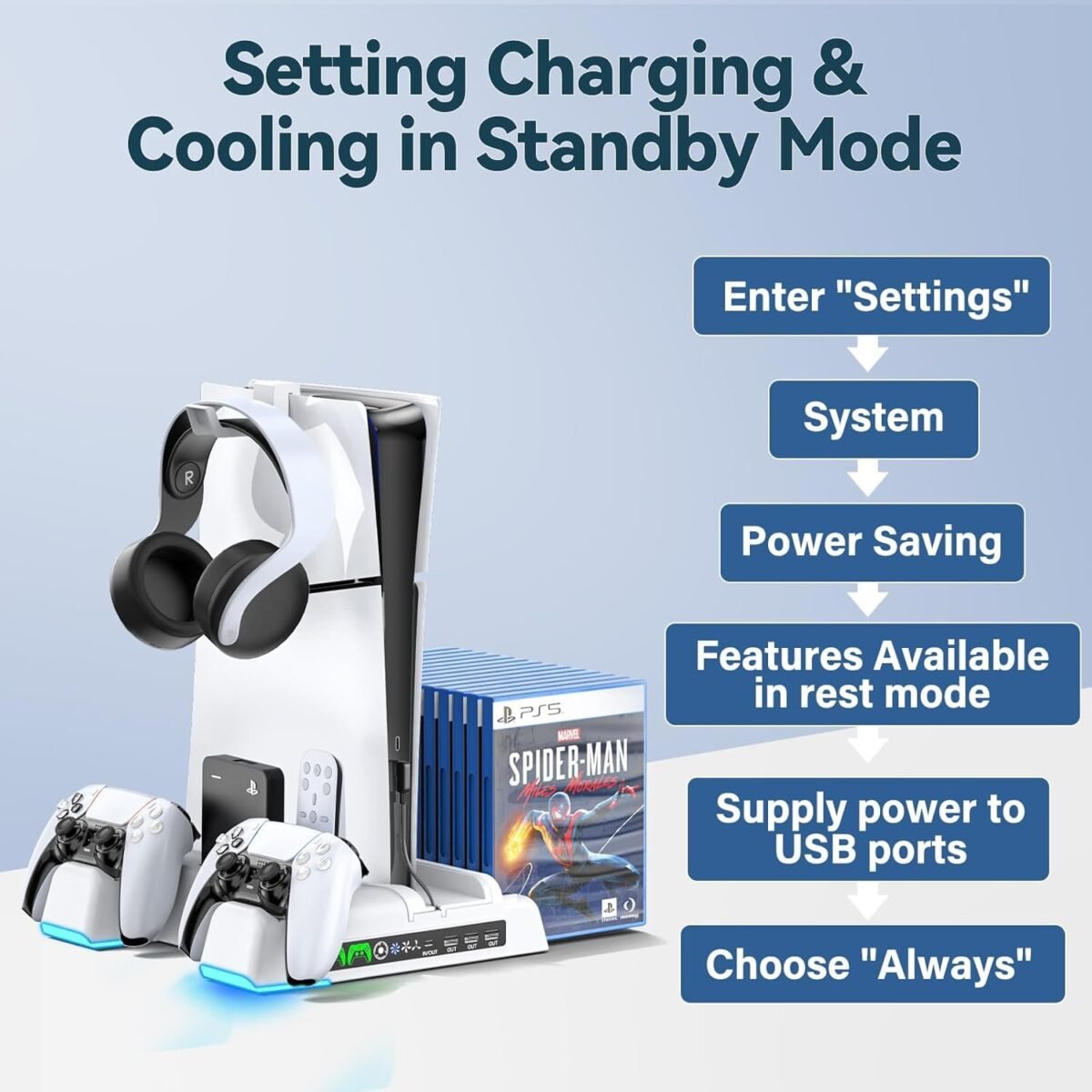 1746705384 ps5slimpro stand and cooling station with led controller charging st.jpg