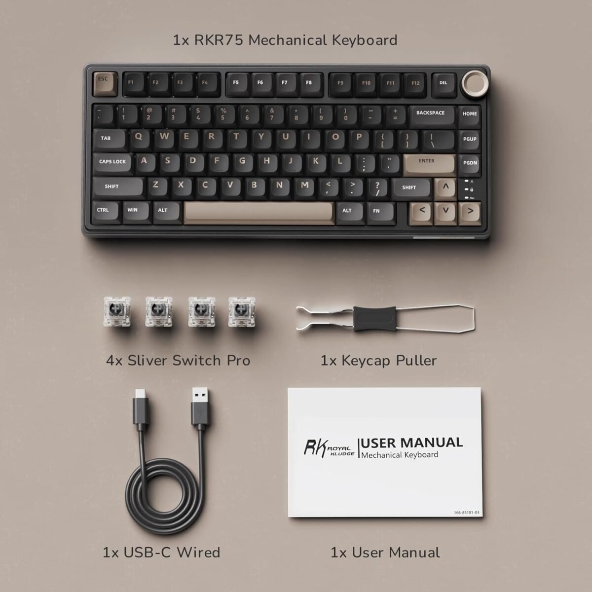 1746749640 rk royal kludge r75 wired gaming keyboard with volume knob 75 mechan.jpg
