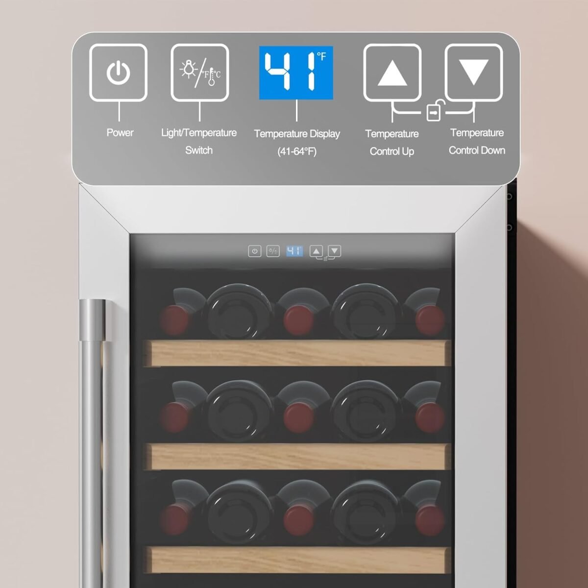 1746785614 31 bottles wine cooler refrigerator 15 inch wine cooler with single z.jpg