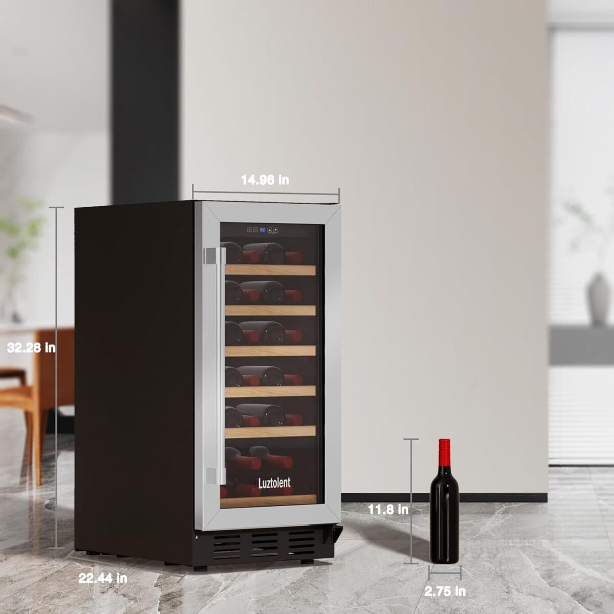1746785615 31 bottles wine cooler refrigerator 15 inch wine cooler with single z.jpg
