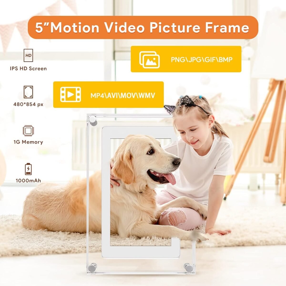 1746812265 5 inch acrylic picture frame with 4gb memory and 1000mah built in batt.jpg