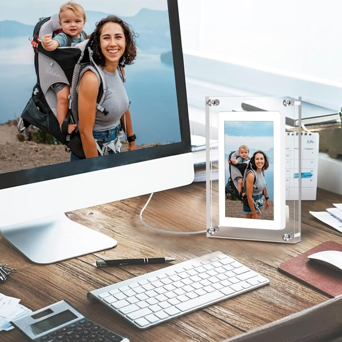 1746812283 7 inch digital picture frameacrylic video frame with auto rotate play.jpg