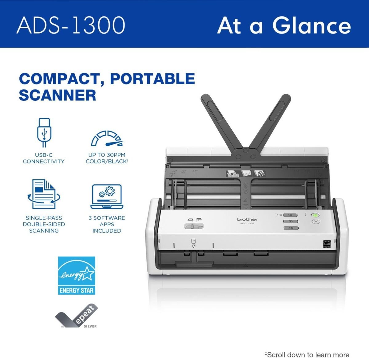 1746911066 brother ads 1300 compact desktop scanner scan speeds of up to 30ppm.jpg