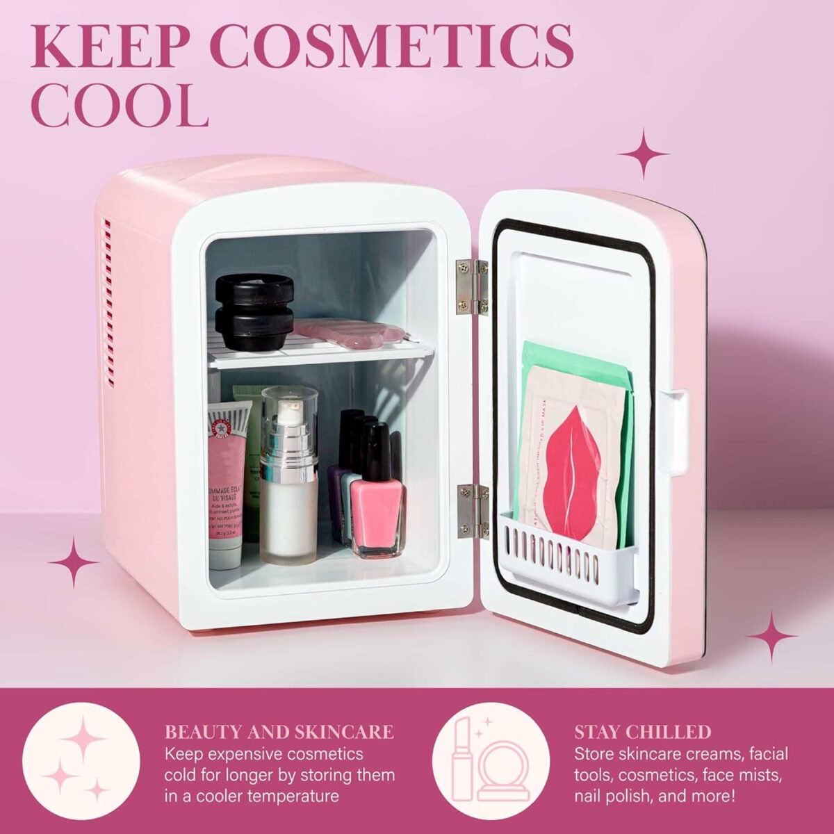 1747511352 paris hilton mini refrigerator and personal beauty fridge mirrored do.jpg