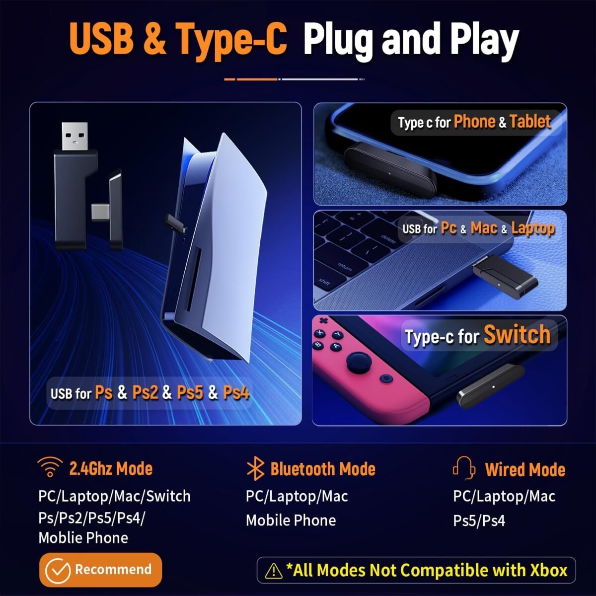 1748128751 2.4ghz wireless gaming headset for pc ps5 ps4 lossless audio usb.jpg