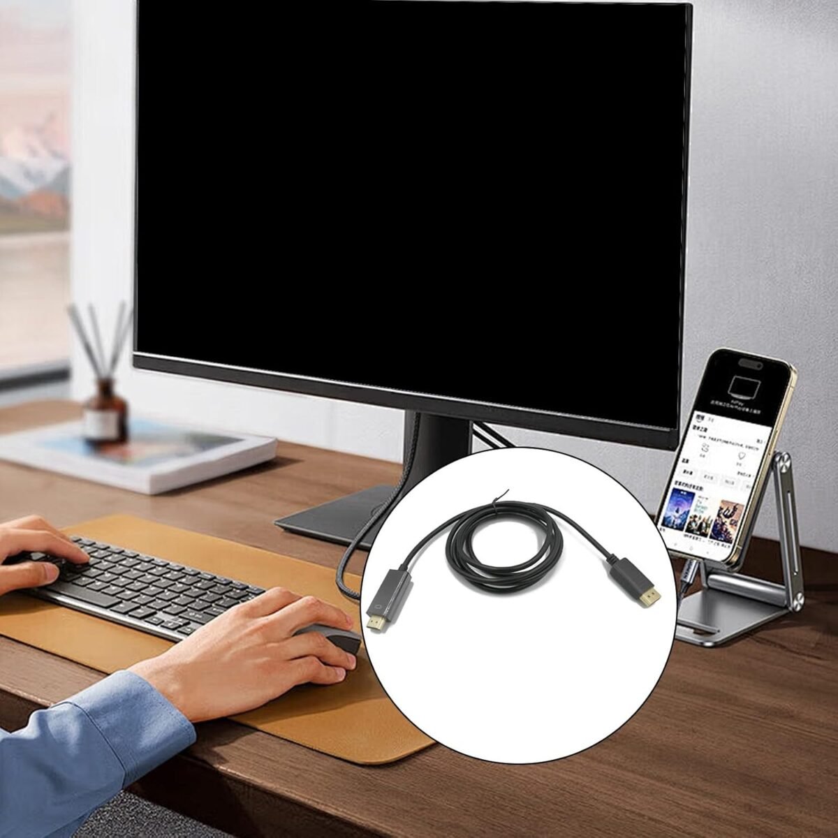 1748525054 1.8m dp to hdtv cable 1080p 4k displayport adapter for compatibility w.jpg