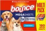 Bounce pet hair and lint guard mega fabric softener dryer sheets with.jpg