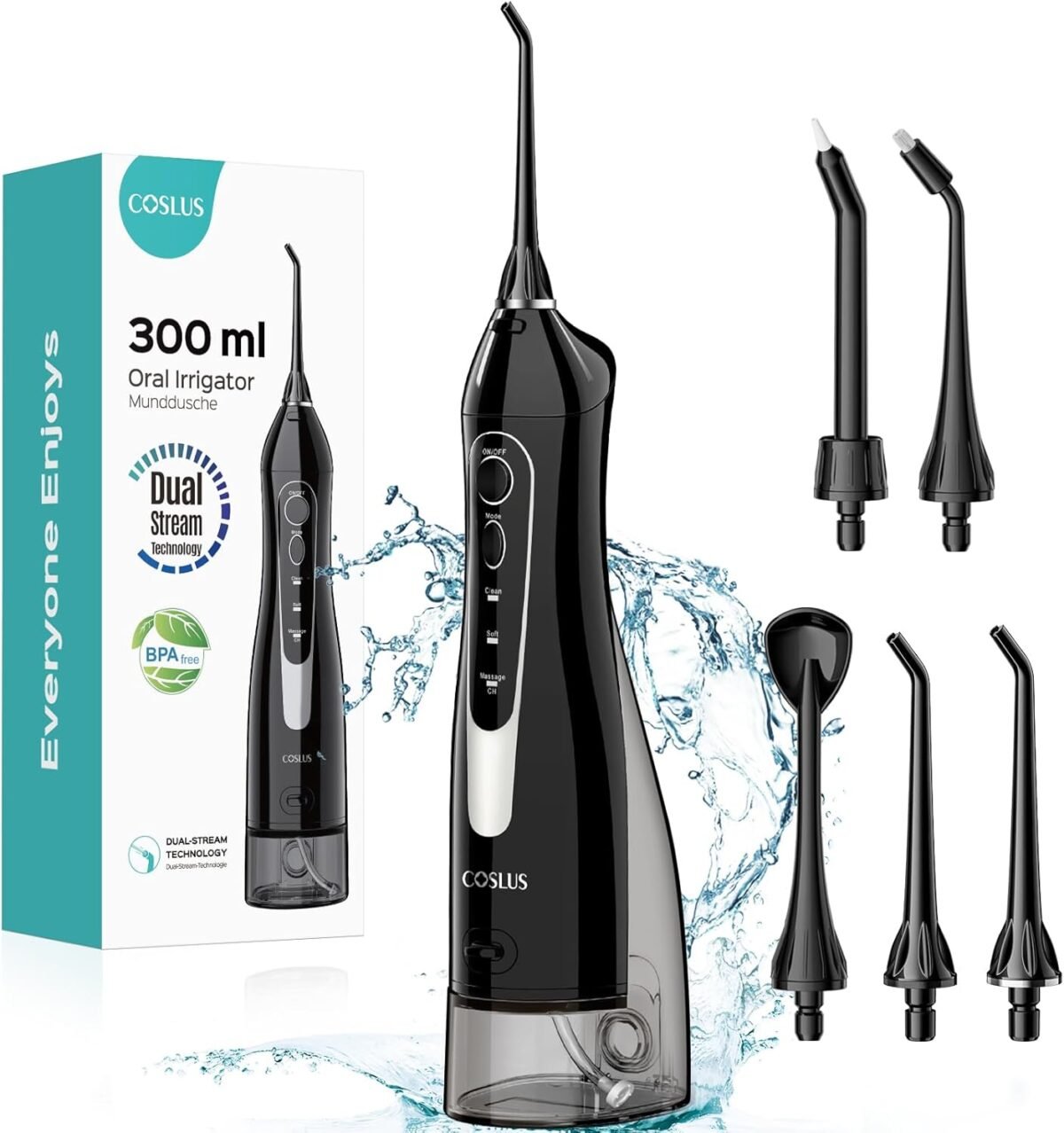 Coslus water dental flosser teeth pick portable cordless oral irrigat.jpg