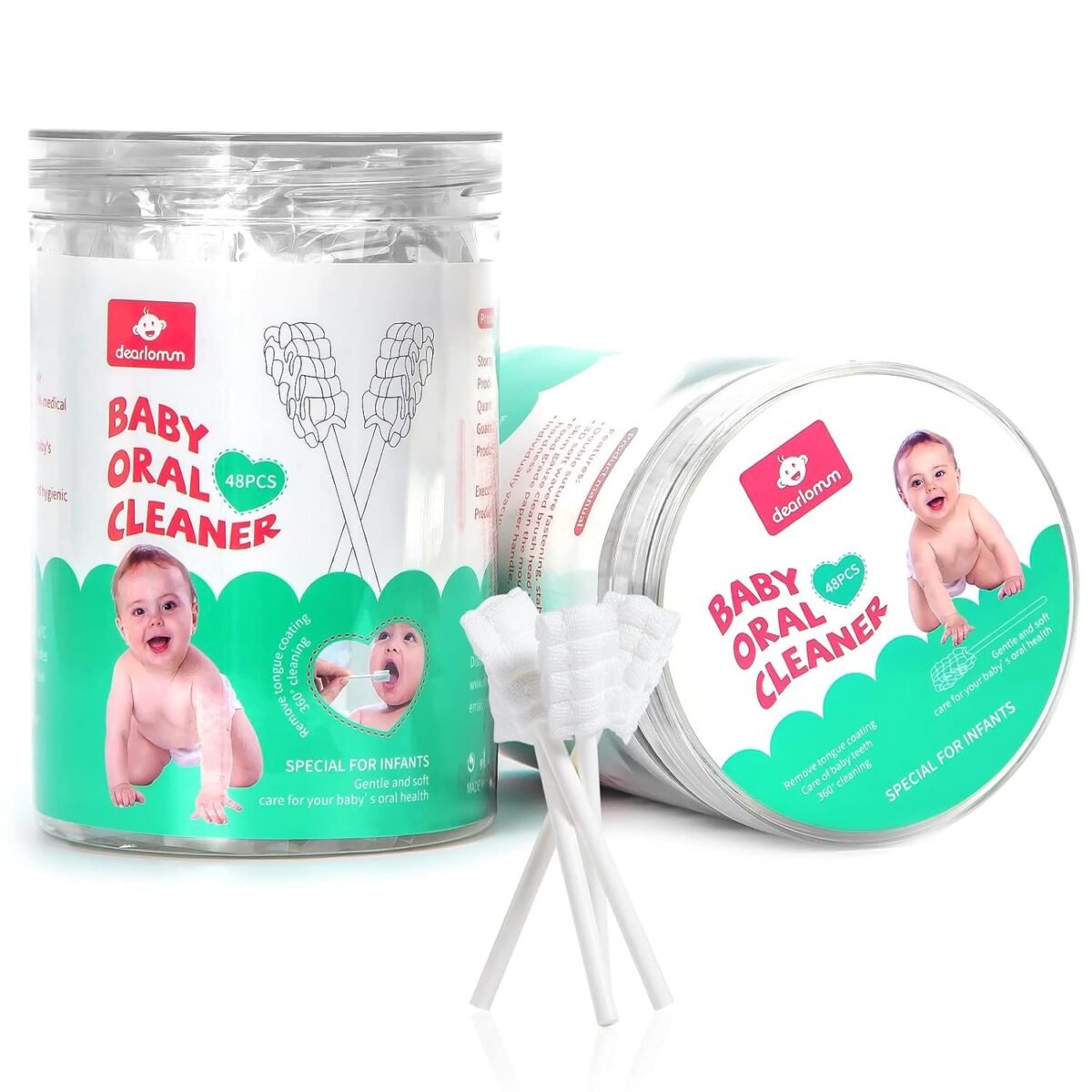 Dearlomum baby tongue cleaner newborn toothbrush 96pcs disposable in.jpg