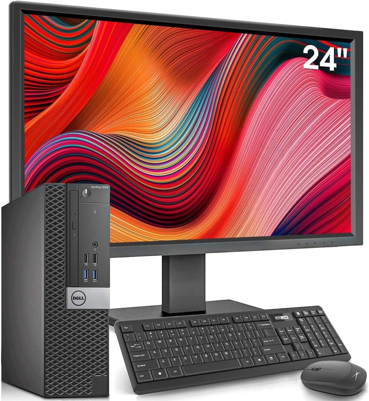 Dell optiplex desktop computer with 24 inch monitor pc and monitor bun.jpg