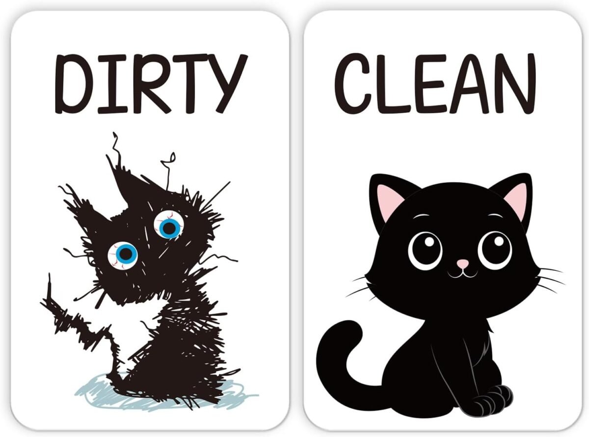Dishwasher magnet clean dirty sign cosmisun black cat clean dirty di.jpg