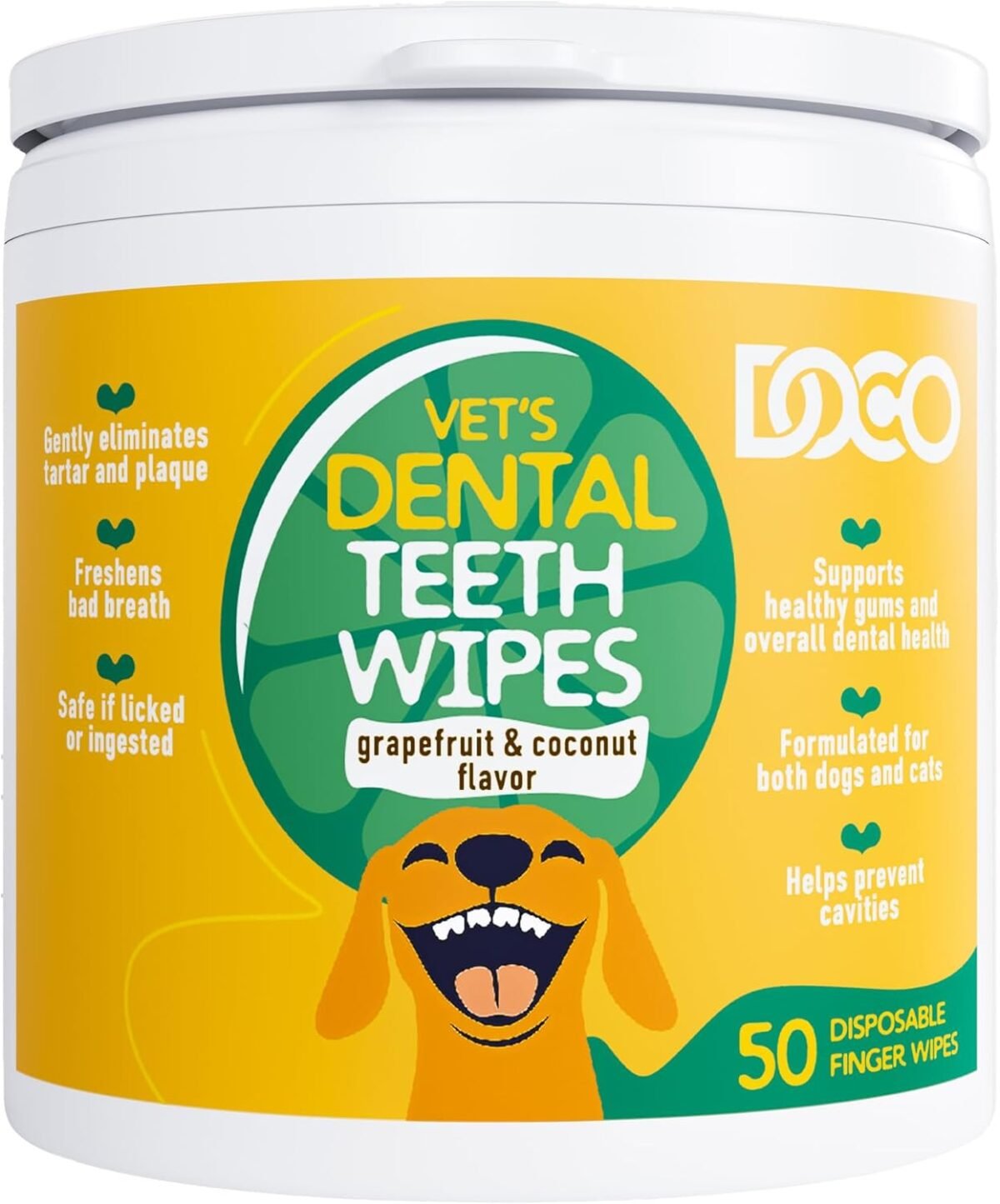 Dog teeth cleaning wipes coconut grapefruit flavor dental finger wip.jpg