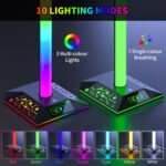Gaming headphone stand pc accessories rgb headset stand with 2 usb c.jpg