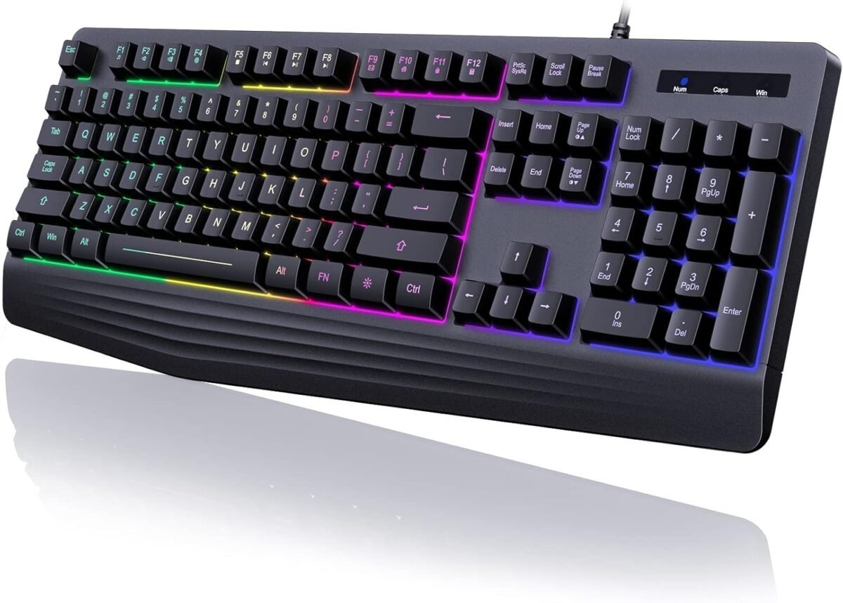 Gaming keyboard 7 color rainbow led backlit 104 keys quiet light up.jpg