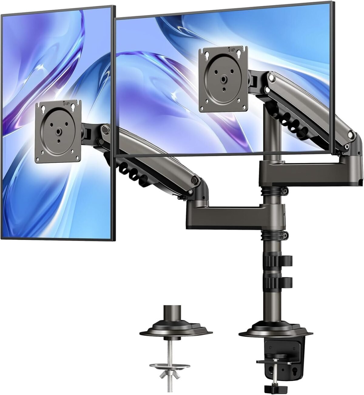 Huanuo 17 32 inch dual monitor stand gas spring dual monitor mount m.jpg