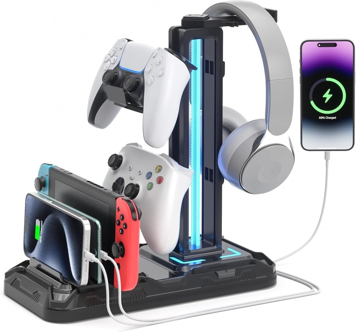 Kdd headset stand with charging station detachable controller holder.jpg