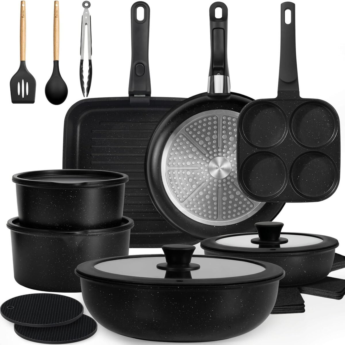 Kikcoin 24 pack pots and pans set non stick detachable handle cookwar.jpg
