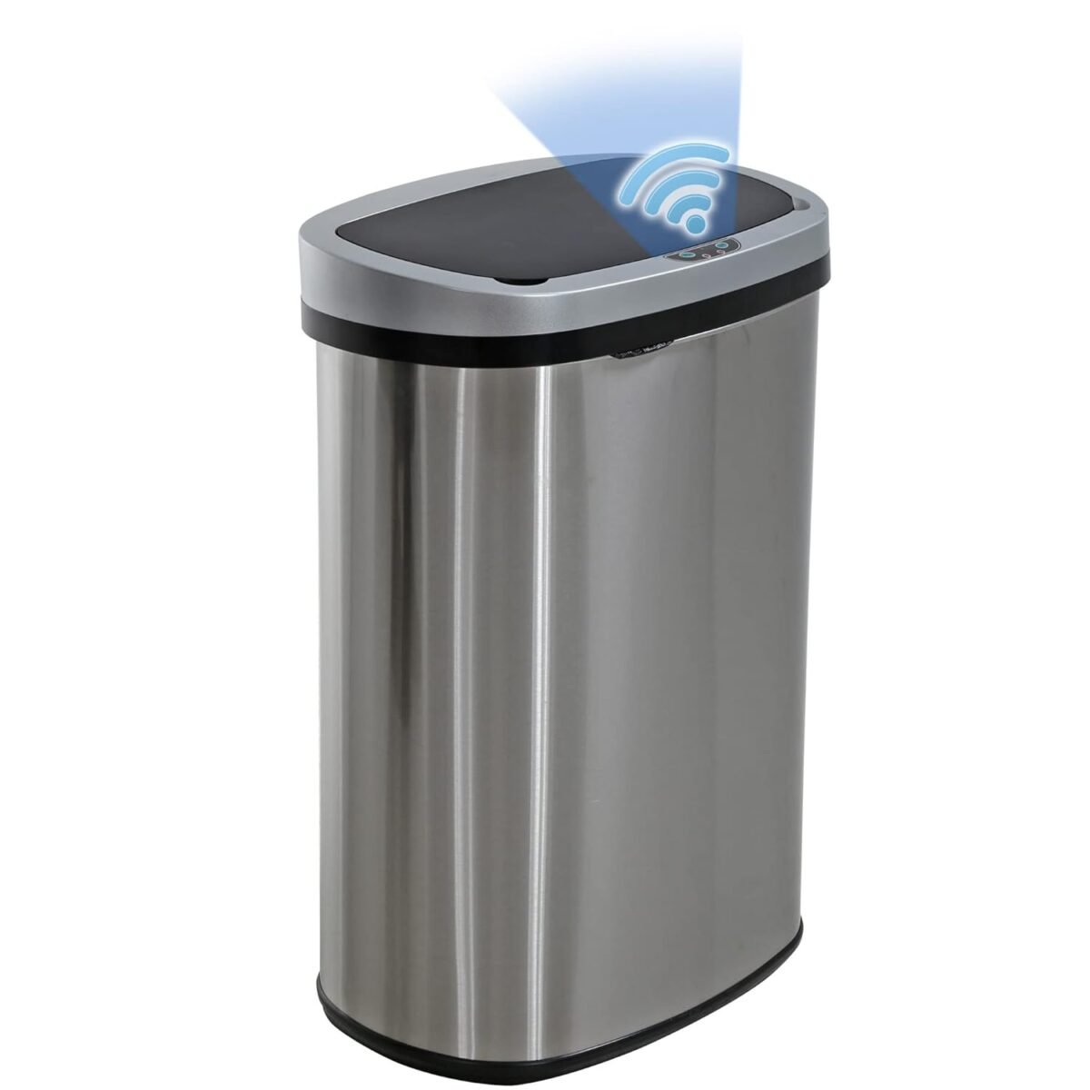 Kitchen trash can with lid 13 gallon automatic garbage can for bathro.jpg