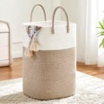 Laundry basketwoven cotton rope laundry hamper sorters60l versatile.jpg