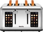 Mecity 4 slice toaster with touch screen control 4 wide slots stainl.jpg