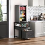 Mini fridge stand with 3 storage mini fridge cabinet beverage fridge.jpg