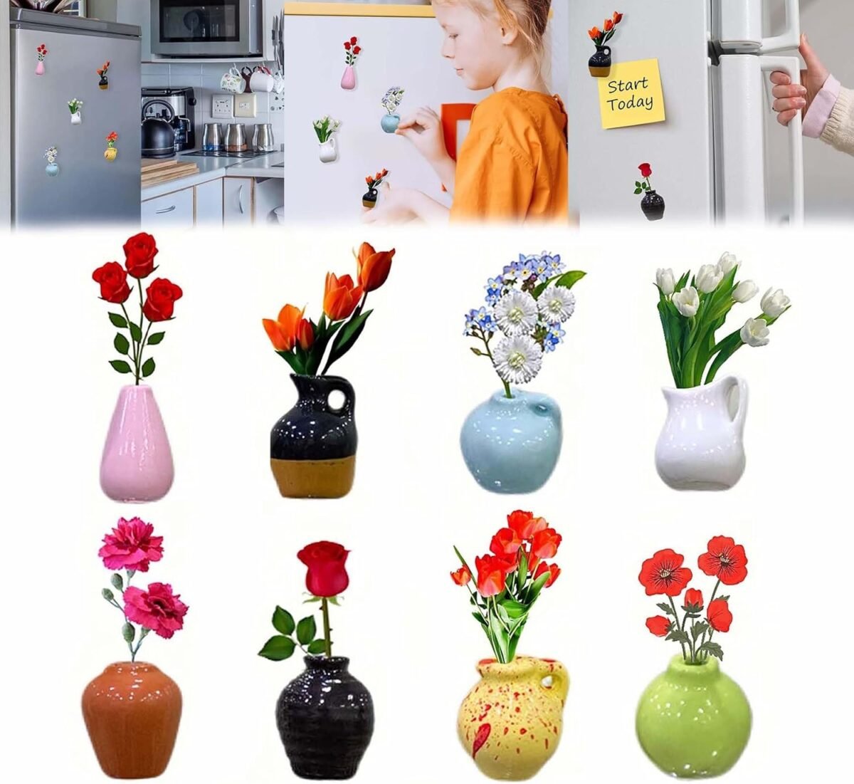 Mini vase magnets for fridge ceramic vase refrigerator magnets funny.jpg