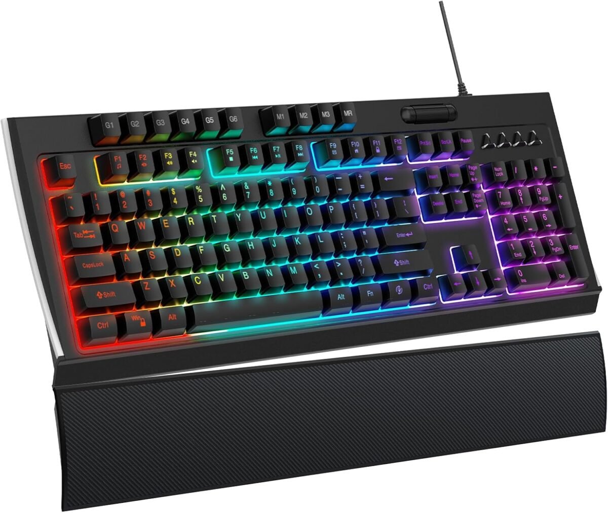 Omoton gaming keyboard with magnetic wrist rest low profile and slien.jpg