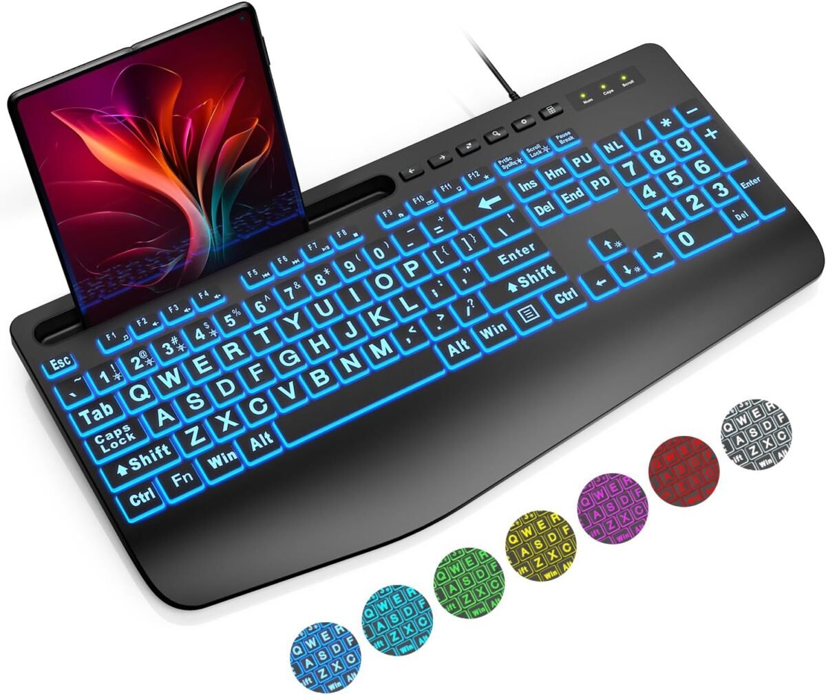Sablute large print backlit keyboard wired usb computer keyboards wit.jpg