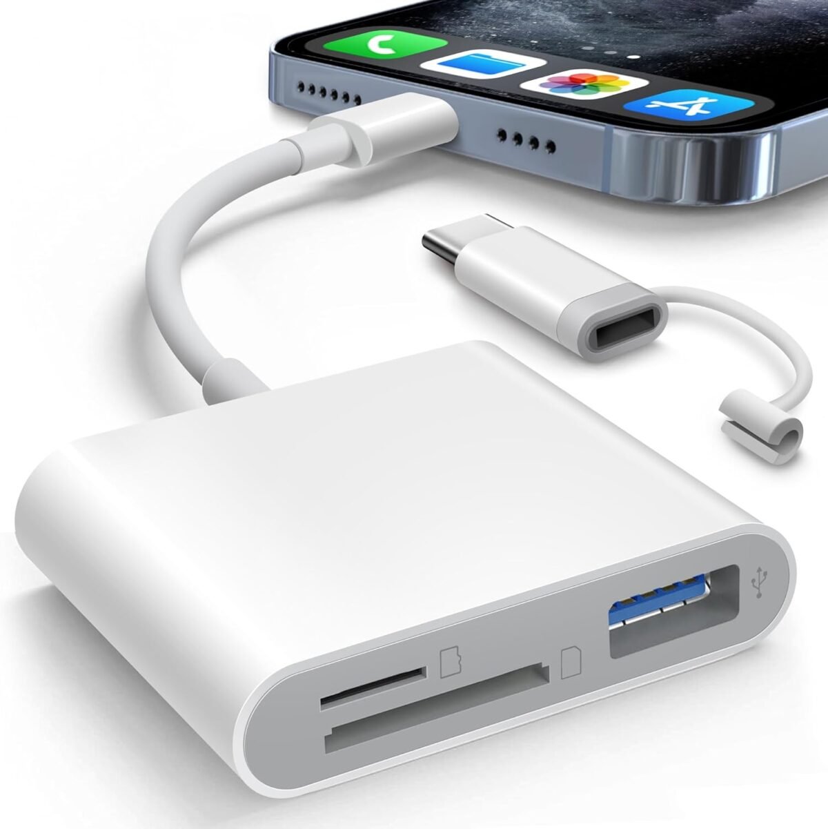 Sd card reader for iphone ipad built in lightening usb c dual connec.jpg