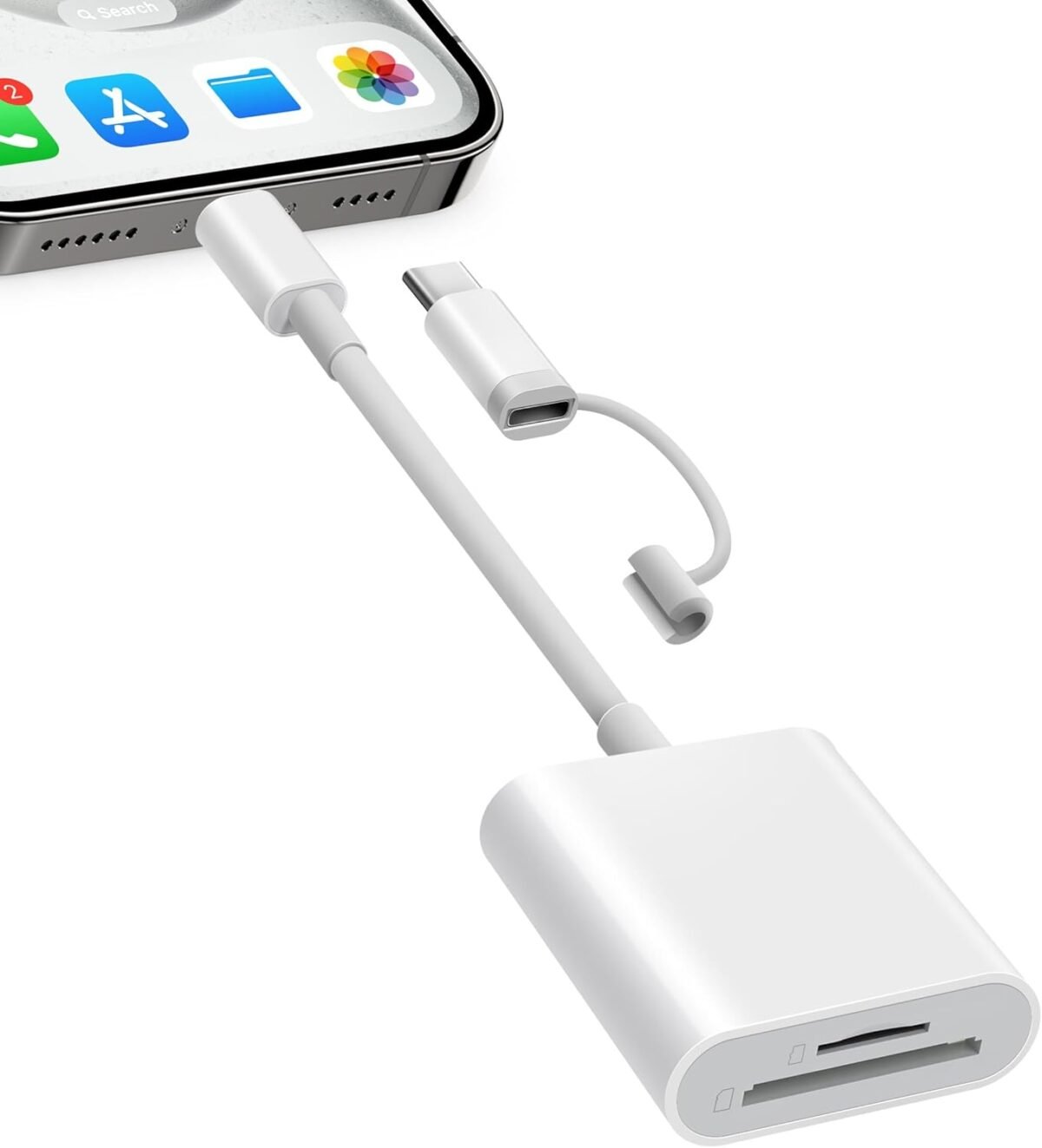 Sd card reader for iphone ipad dual connector lighteningusb c micr.jpg