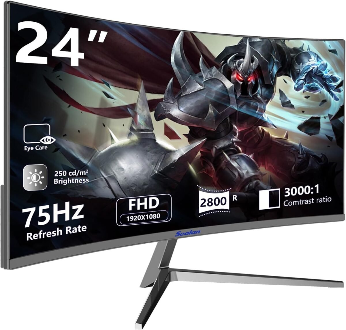 Sealan 24 inch curved monitor 169 aspect ratio 75hz fhd led display 9.jpg