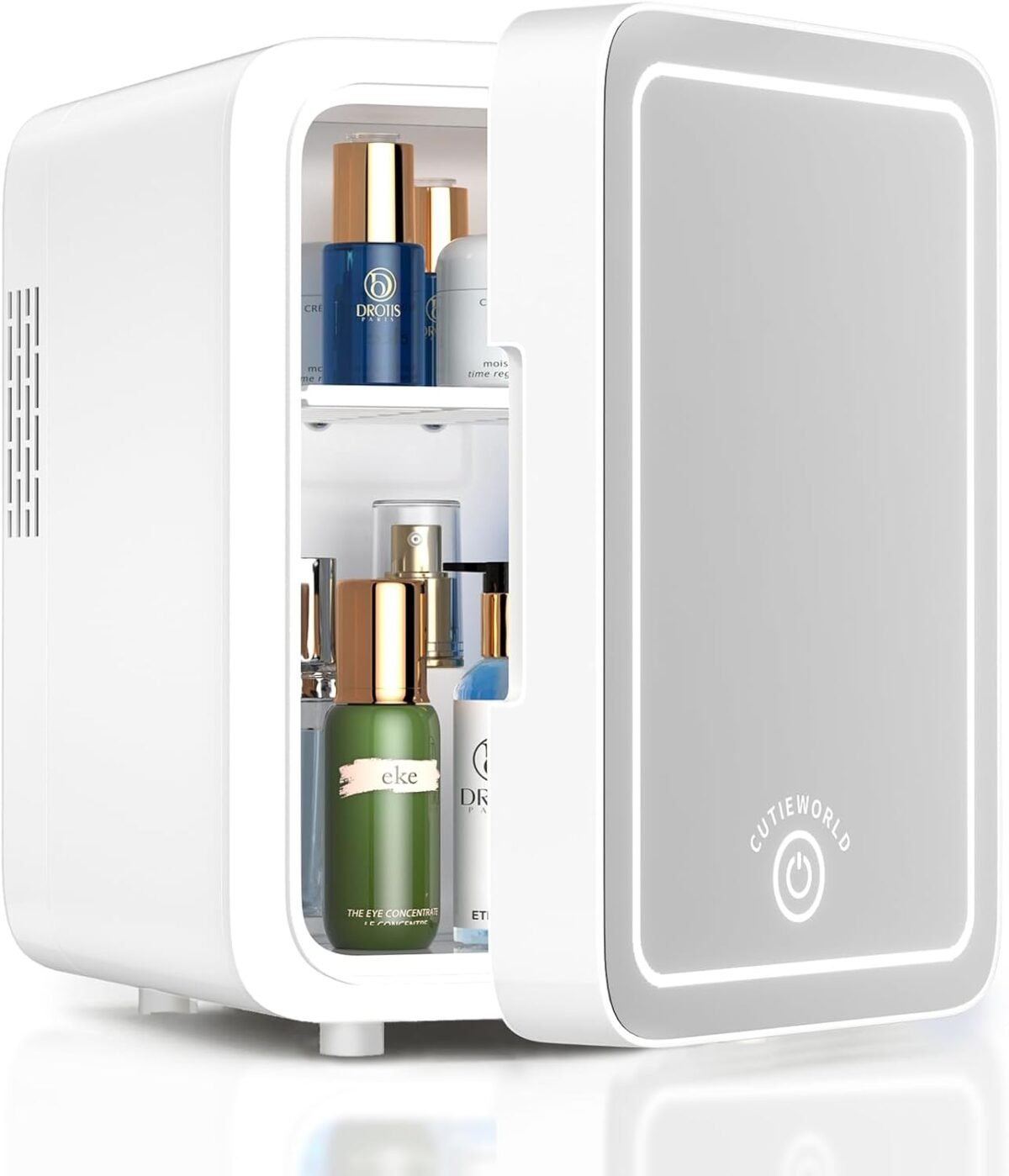 Skincare fridge with dimmable led light mirror 4l makeup mini fridge.jpg