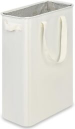 Slim laundry basket narrow laundry hamper with handles collapsible d.jpg