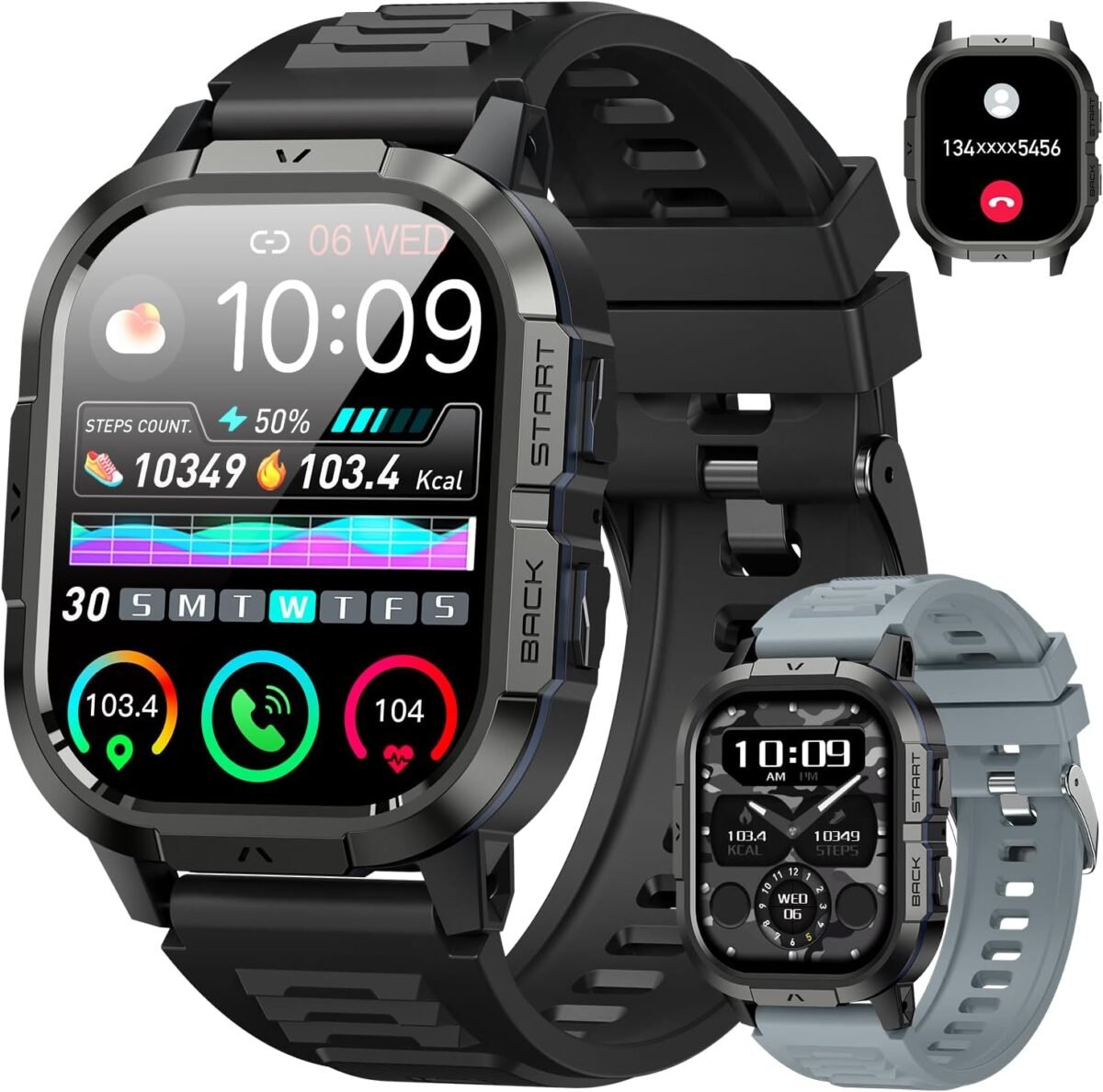 Smart watch for men fitness tracker makeanswer call military smart w.jpg