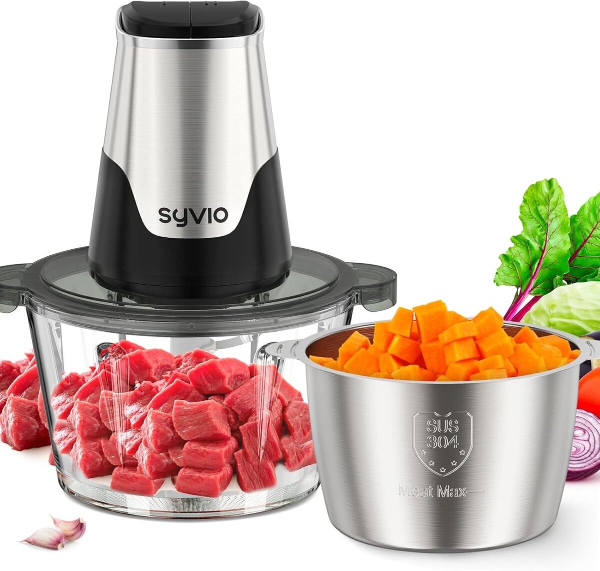 Syvio food processors with 2 bowls meat grinder 4 bi level blades mi.jpg