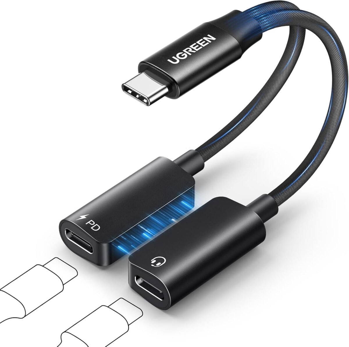 Ugreen magnetic usb c splitter 1 in 2 out dual usb c headphone and cha.jpg
