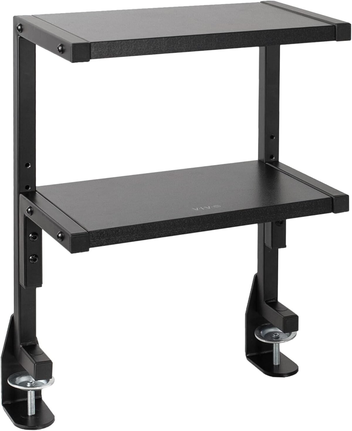 Vivo clamp on 13 inch above or below desk 2 tier shelving unit for tab.jpg