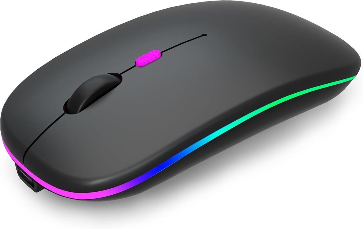 Wireless bluetooth mouse rechargeable laptop mice with led use portabl.jpg