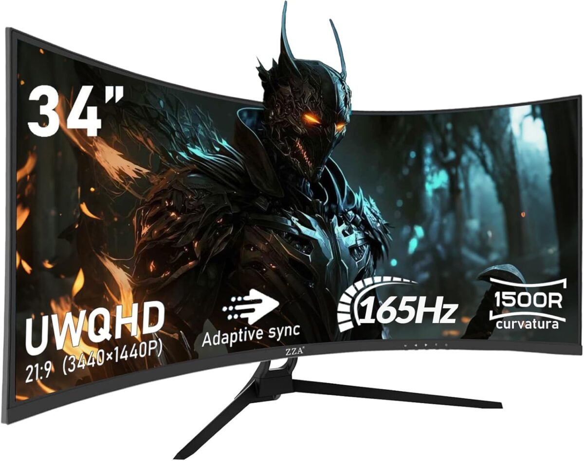 Zza 34 ultrawide curved gaming monitor 1500r pc screen 165hz wqhd 34.jpg