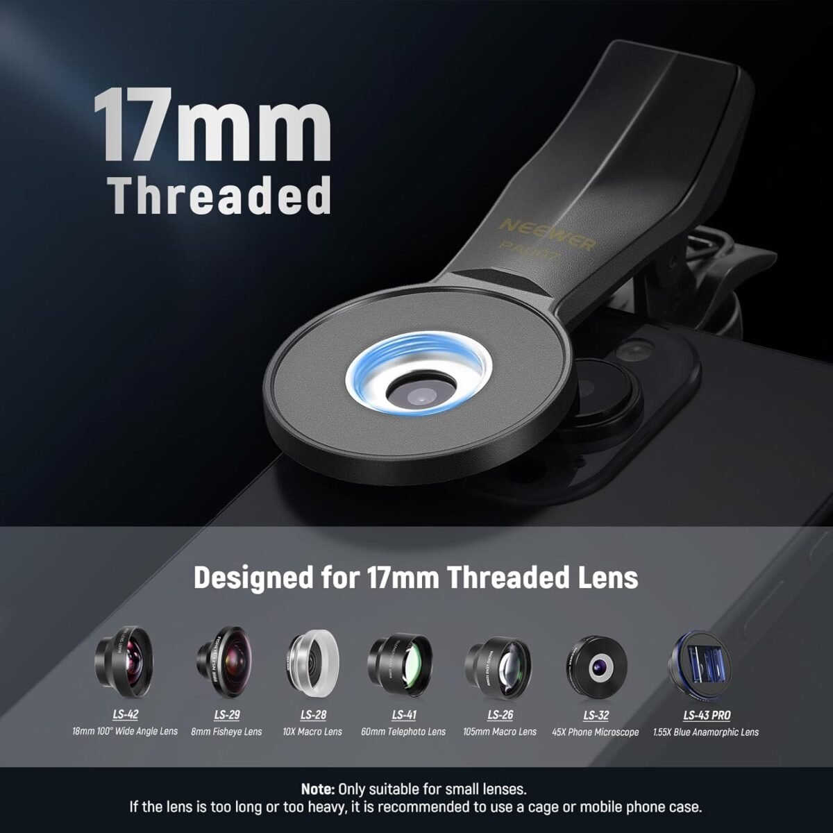 1748900995 neewer universal phone clamp for 17mm threaded lens professional tele.jpg