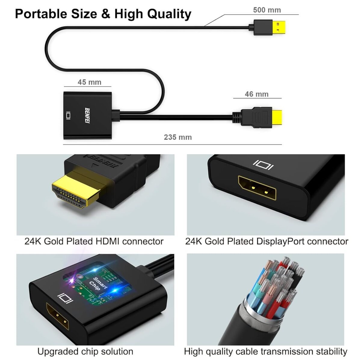1749169472 benfei hdmi to displayport uni directional hdmi source to displaypo.jpg