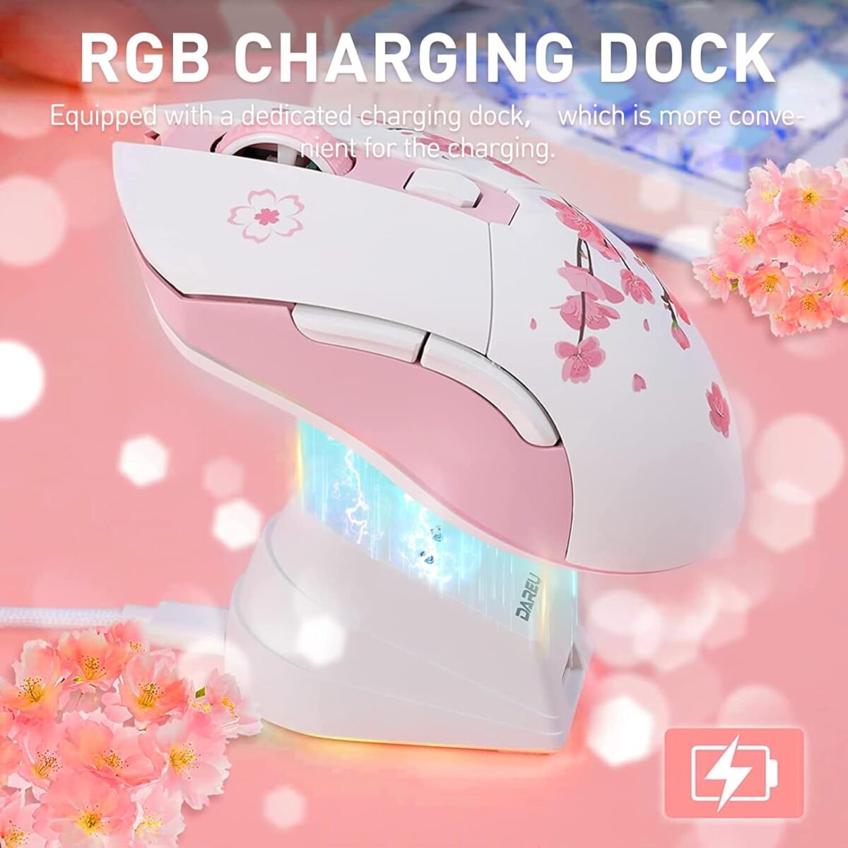 1749261180 dareu sakura pink wireless gaming mouse with charging dock rechargeabl.jpg