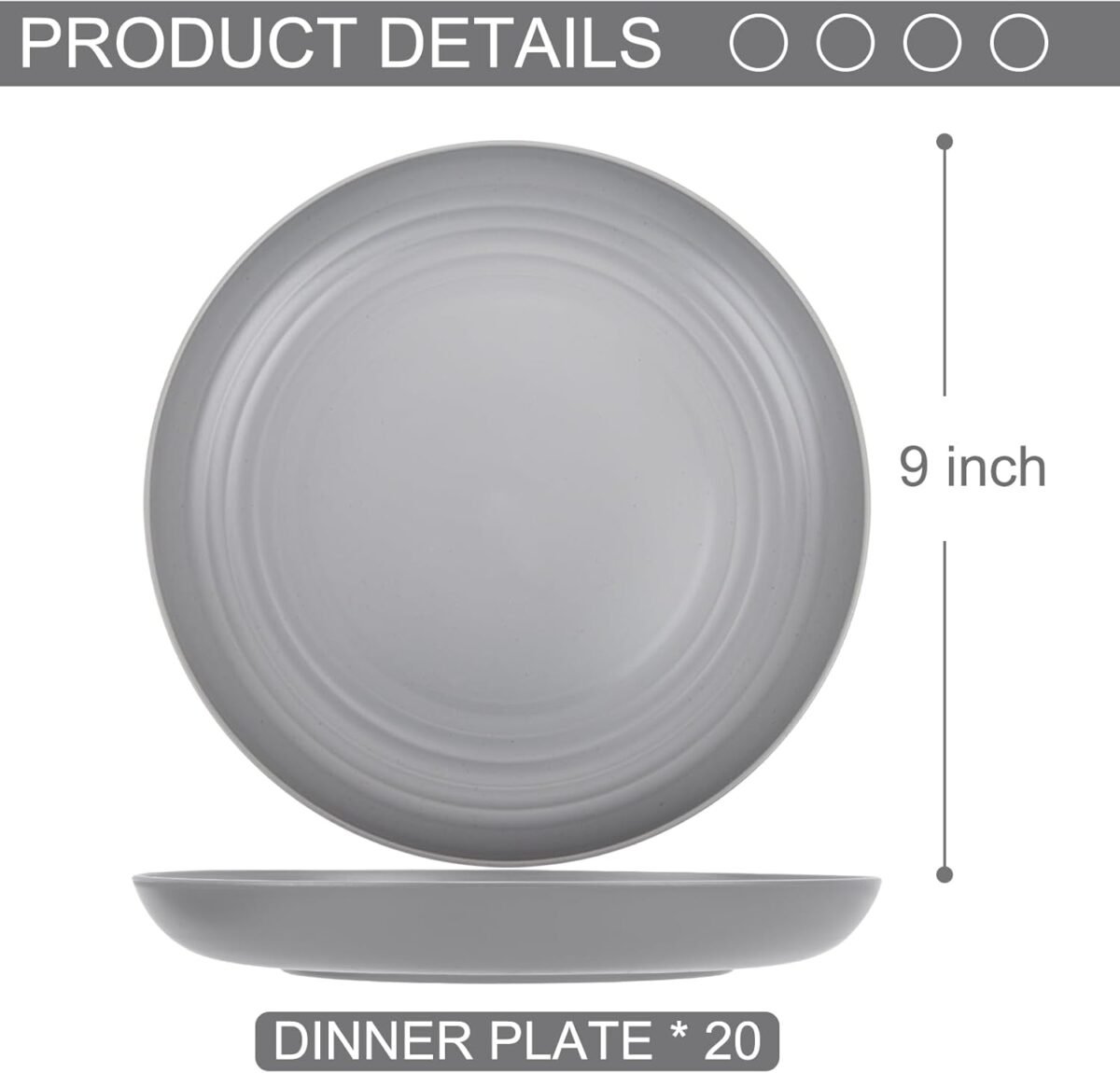 1749343462 liyh 20 pcs grey wheat straw plastic plates 9 inch unbreakable dinne.jpg