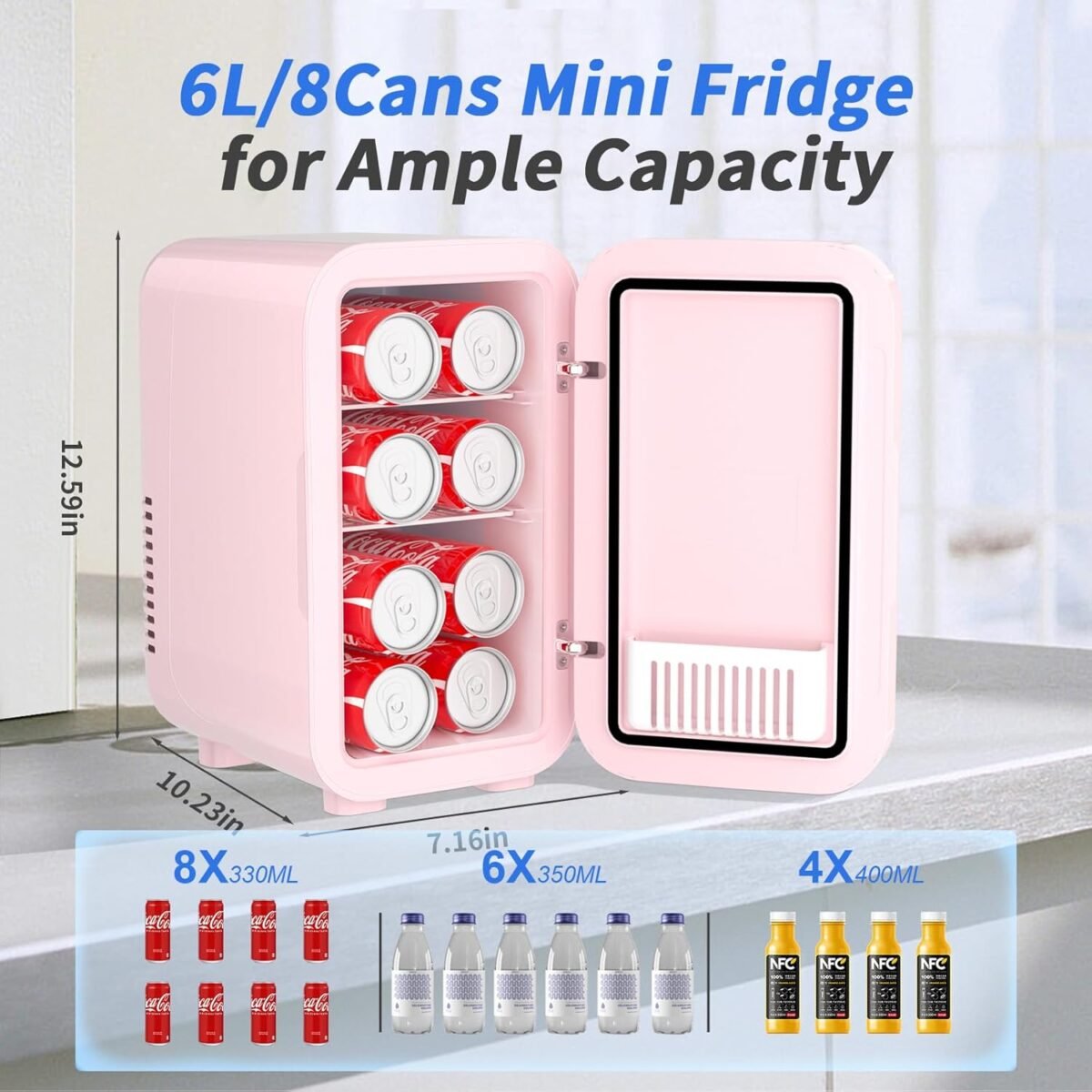 1749415842 yashe mini fridge 6 liter8 can 110v acdc portable thermoelectric co.jpg