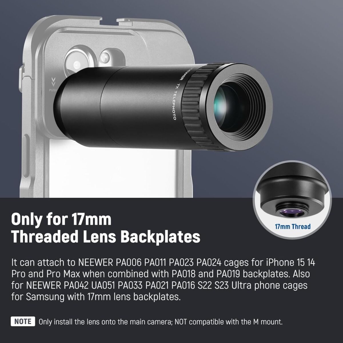 1749679678 neewer hd telephoto lens only for 17mm thread backplate 7x magnificat.jpg