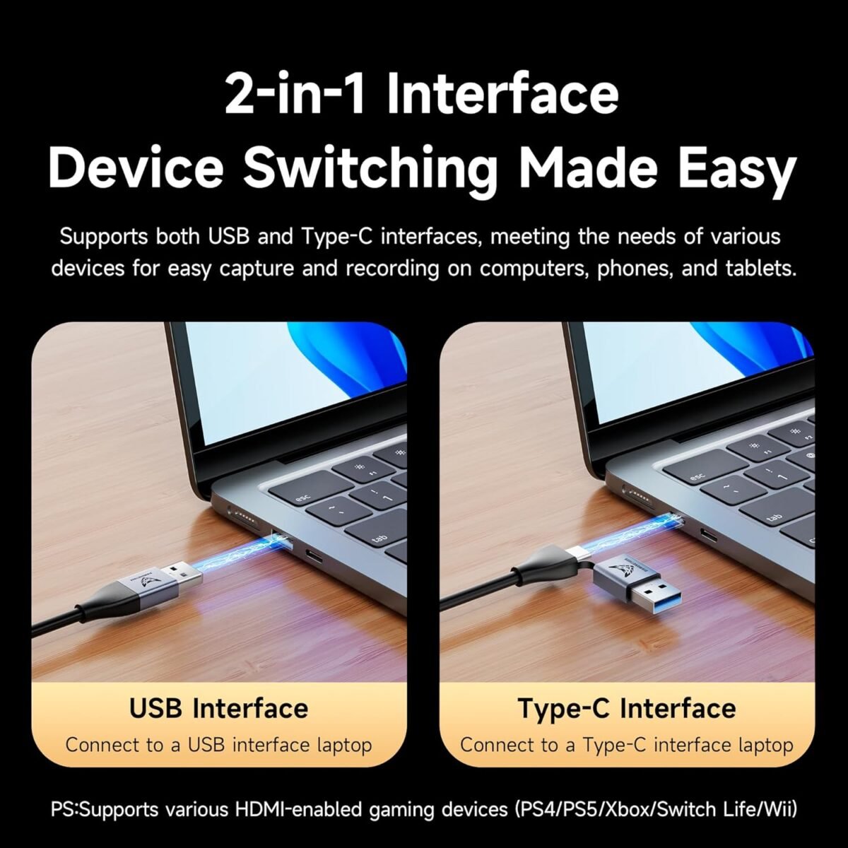 1749861815 4k video capture card with 100w pd hdmi to usb 3.0usb c 1080p 60fps c.jpg